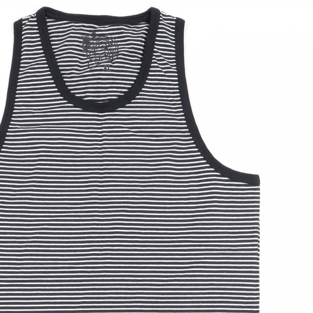 international surf code Mens Multicoloured Striped   T-Shirt Size XL  - tank top