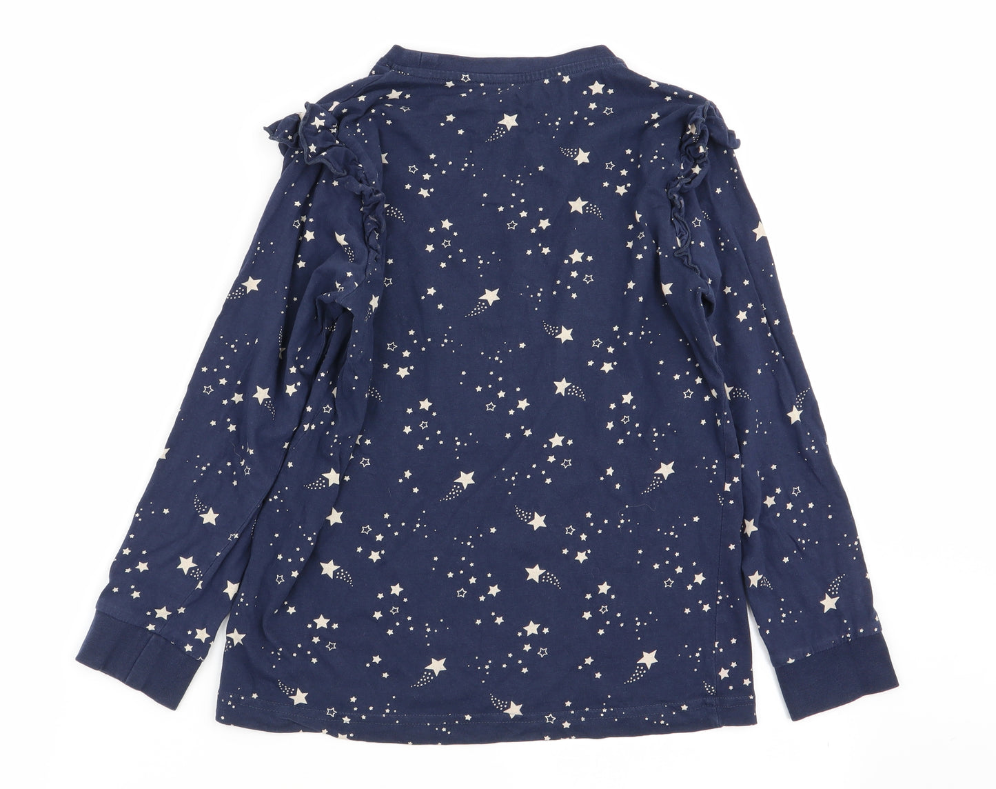 Matalan Girls Blue Geometric  Basic T-Shirt Size 11 Years