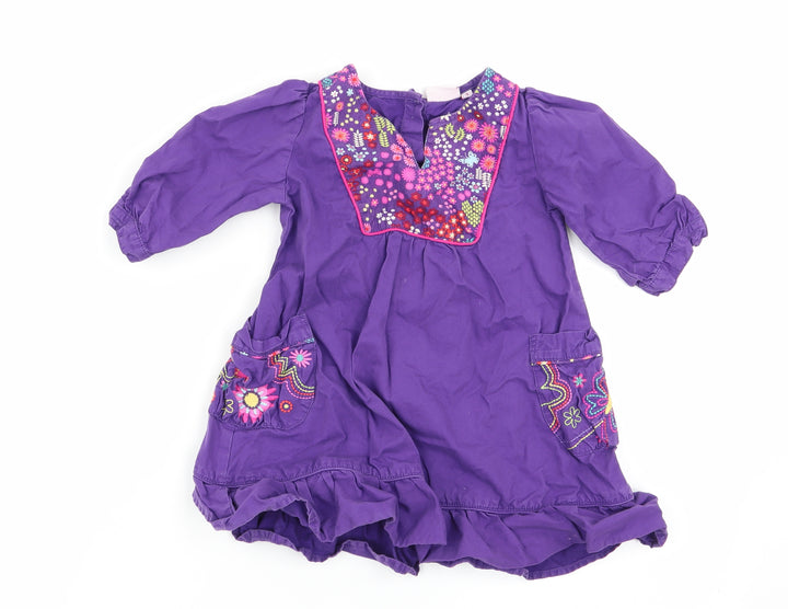 Butterfly Girls Purple Floral  Fit & Flare  Size 3 Years