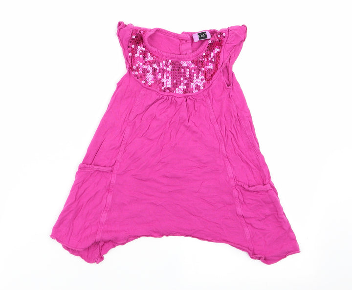 F&F Girls Pink Basic T-Shirt Size 3-4 Years