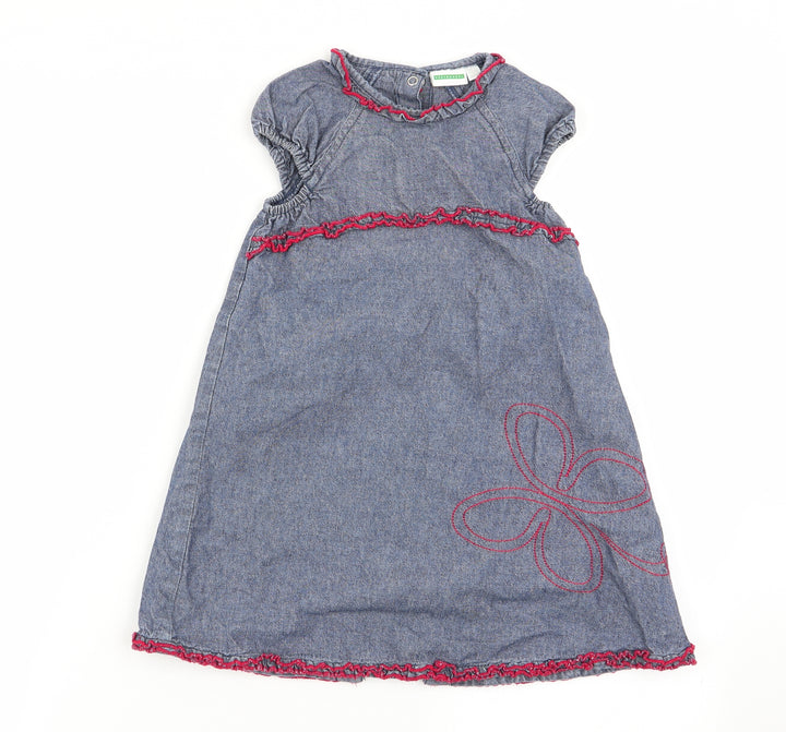 Vertbaudet Girls Blue Fit & Flare Size 2-3 Years