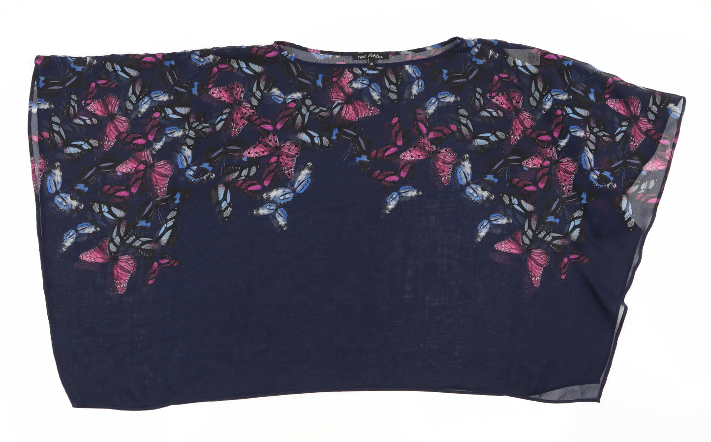NEXT Womens Blue Floral  Basic Blouse Size 10