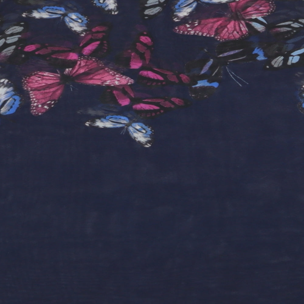 NEXT Womens Blue Floral  Basic Blouse Size 10