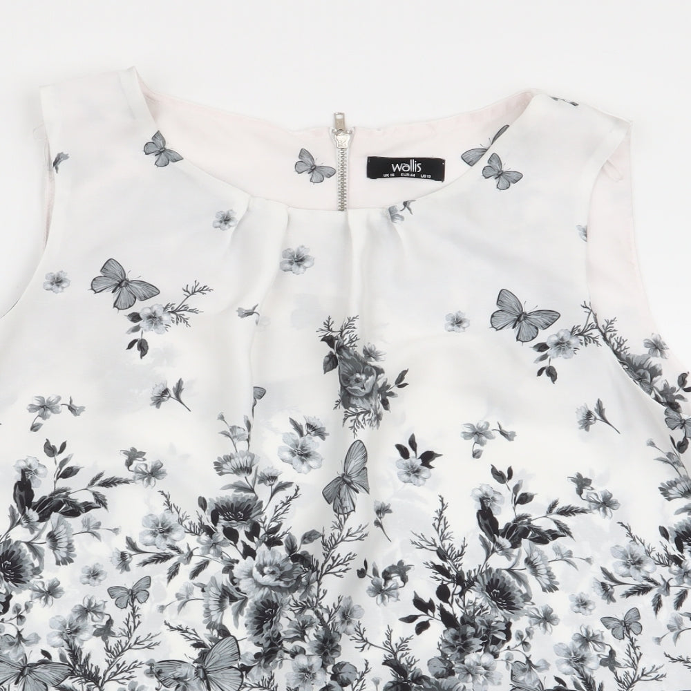 Wallis Womens Multicoloured Floral  Basic Blouse Size 16