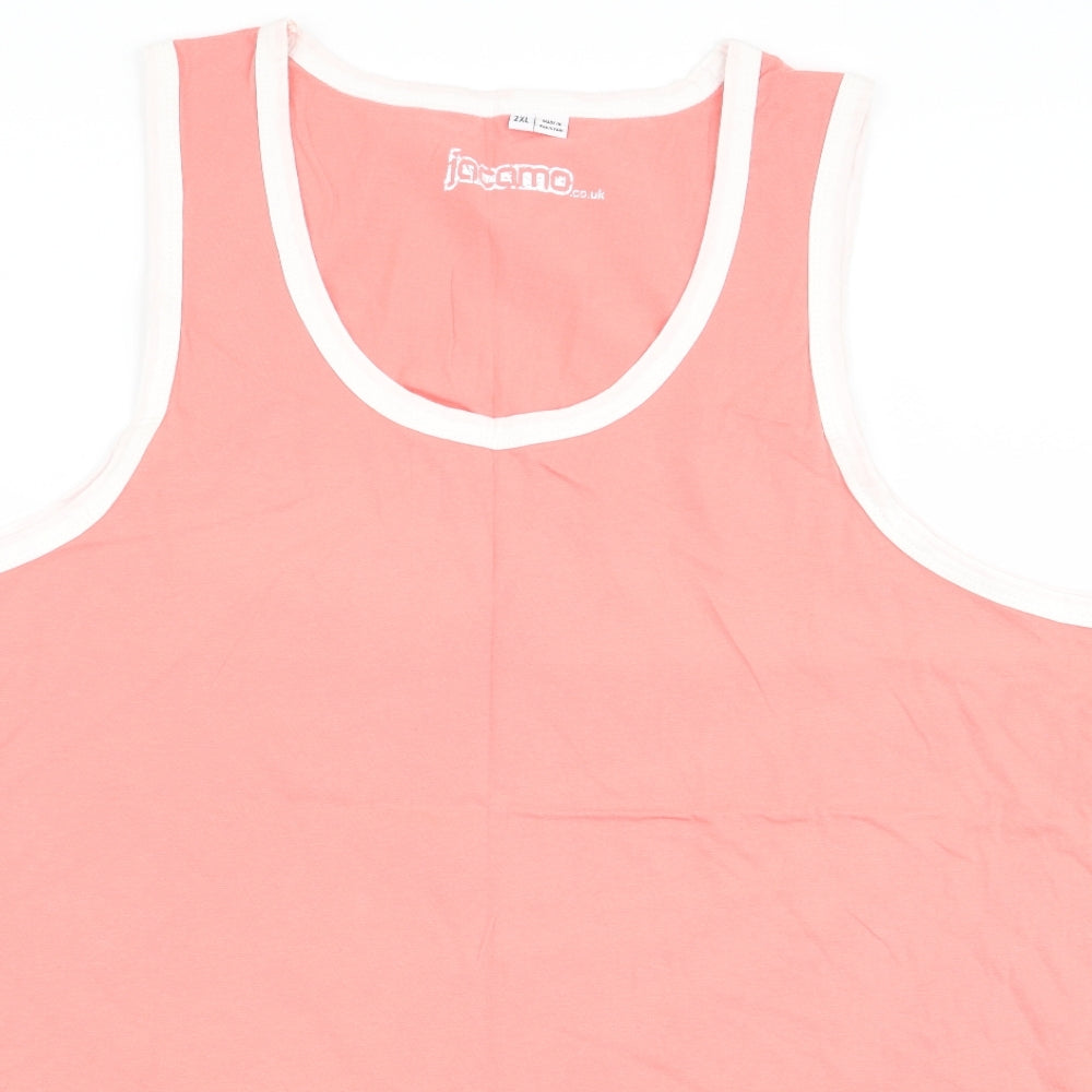 Jacamo Mens Pink    T-Shirt Size 2XL  - tank top