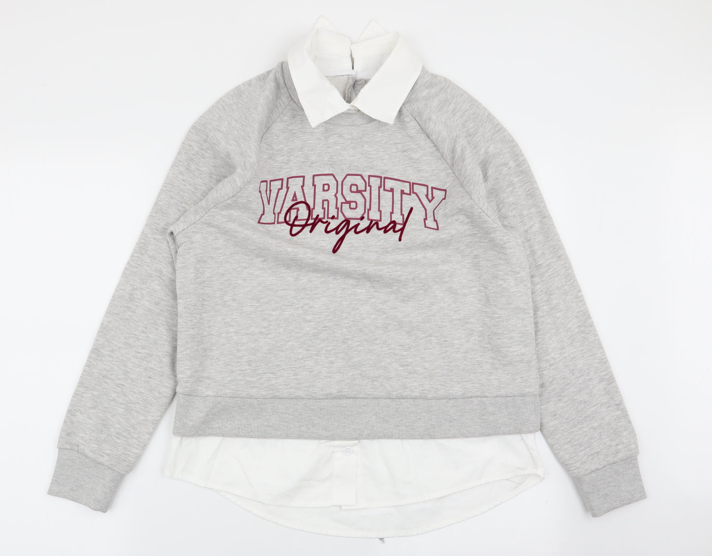 TU Womens Grey   Pullover Jumper Size 12  - jumper/shirt