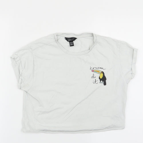 New Look Girls White   Basic T-Shirt Size 12-13 Years