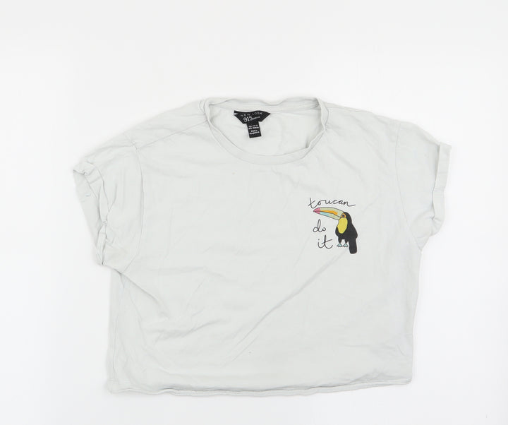New Look Girls White Basic T-Shirt Size 12-13 Years