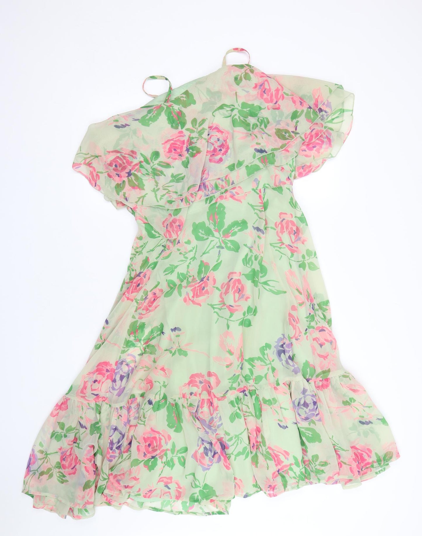 ASOS Womens Green Floral  Tank Dress  Size 12