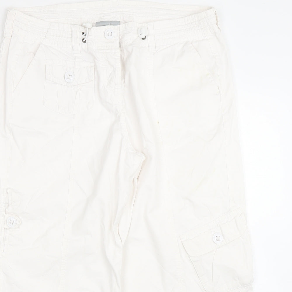 Wallis Womens White   Bermuda Shorts Size 14
