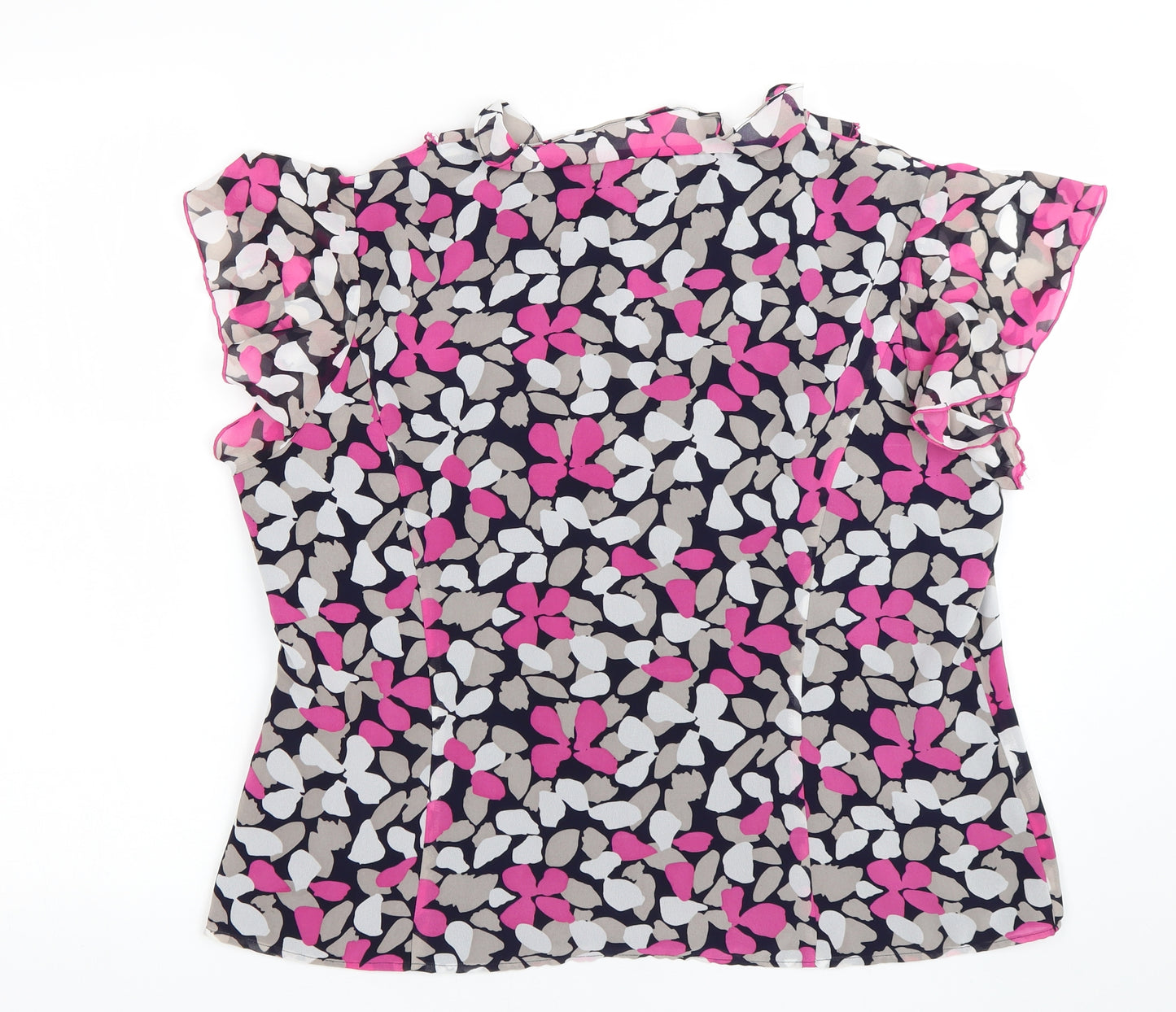 Jacques Vert Womens Pink Floral  Basic T-Shirt Size 18