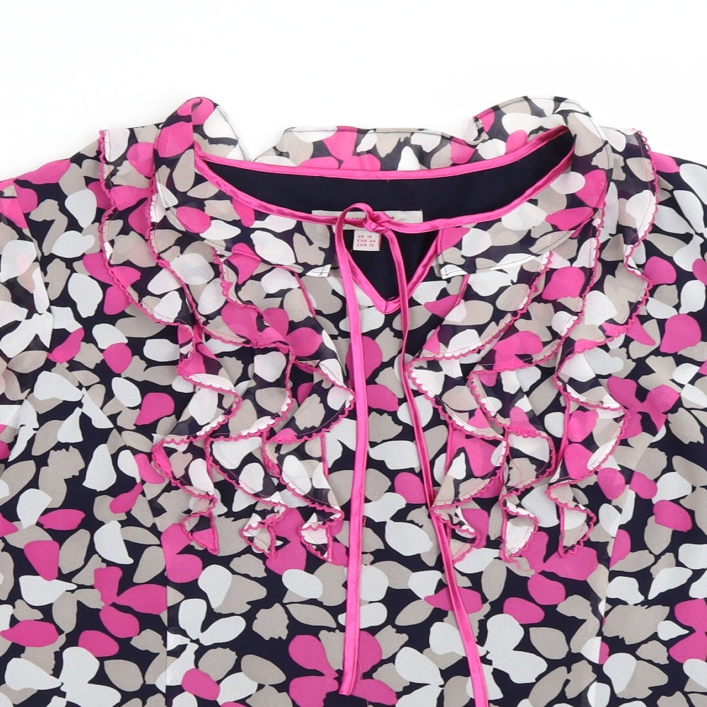 Jacques Vert Womens Pink Floral  Basic T-Shirt Size 18