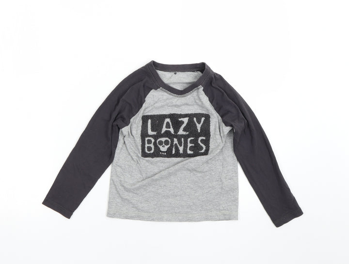George Boys Grey   Basic T-Shirt Size 6-7 Years