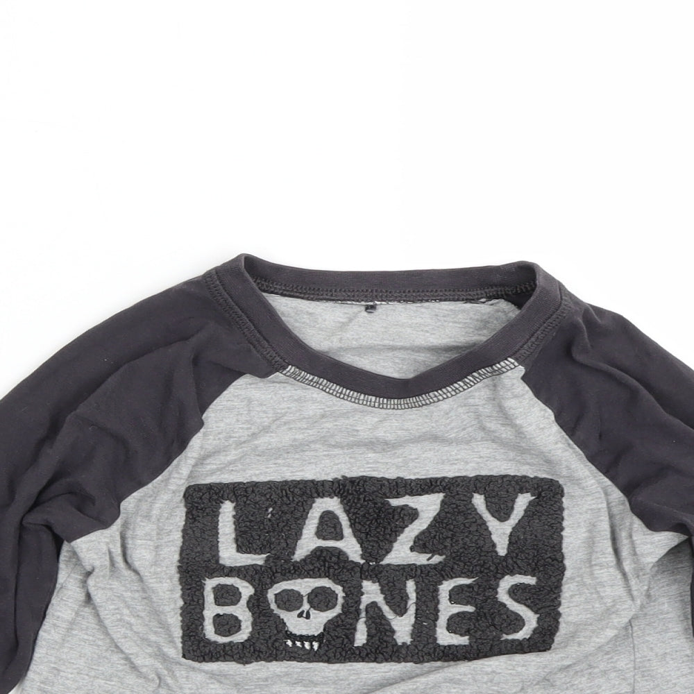 George Boys Grey   Basic T-Shirt Size 6-7 Years