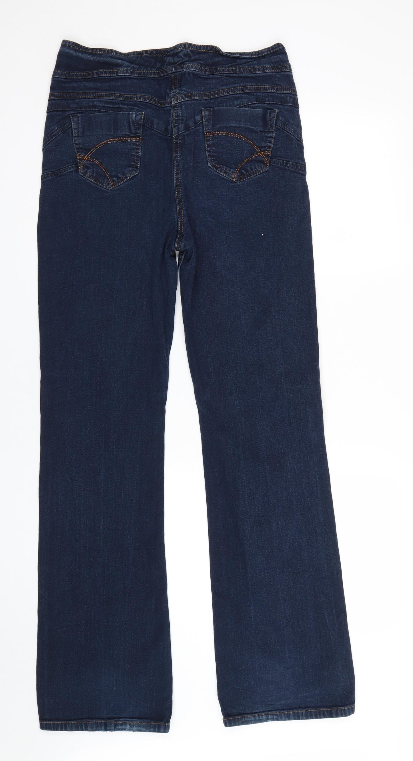 George Womens Blue  Denim Flared Jeans Size 14 L31 in