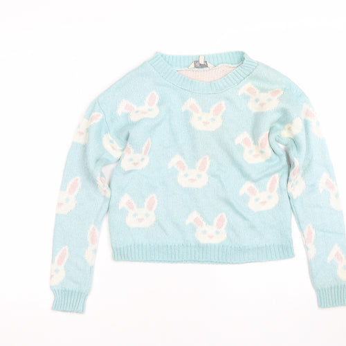 Peacocks Womens Blue   Pullover Jumper Size S