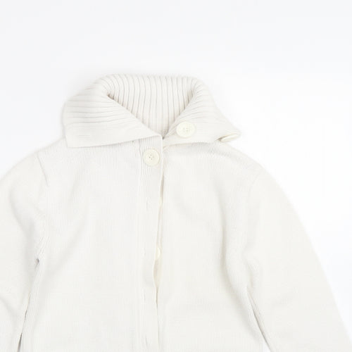 Be You  Womens White   Cardigan Jumper Size M