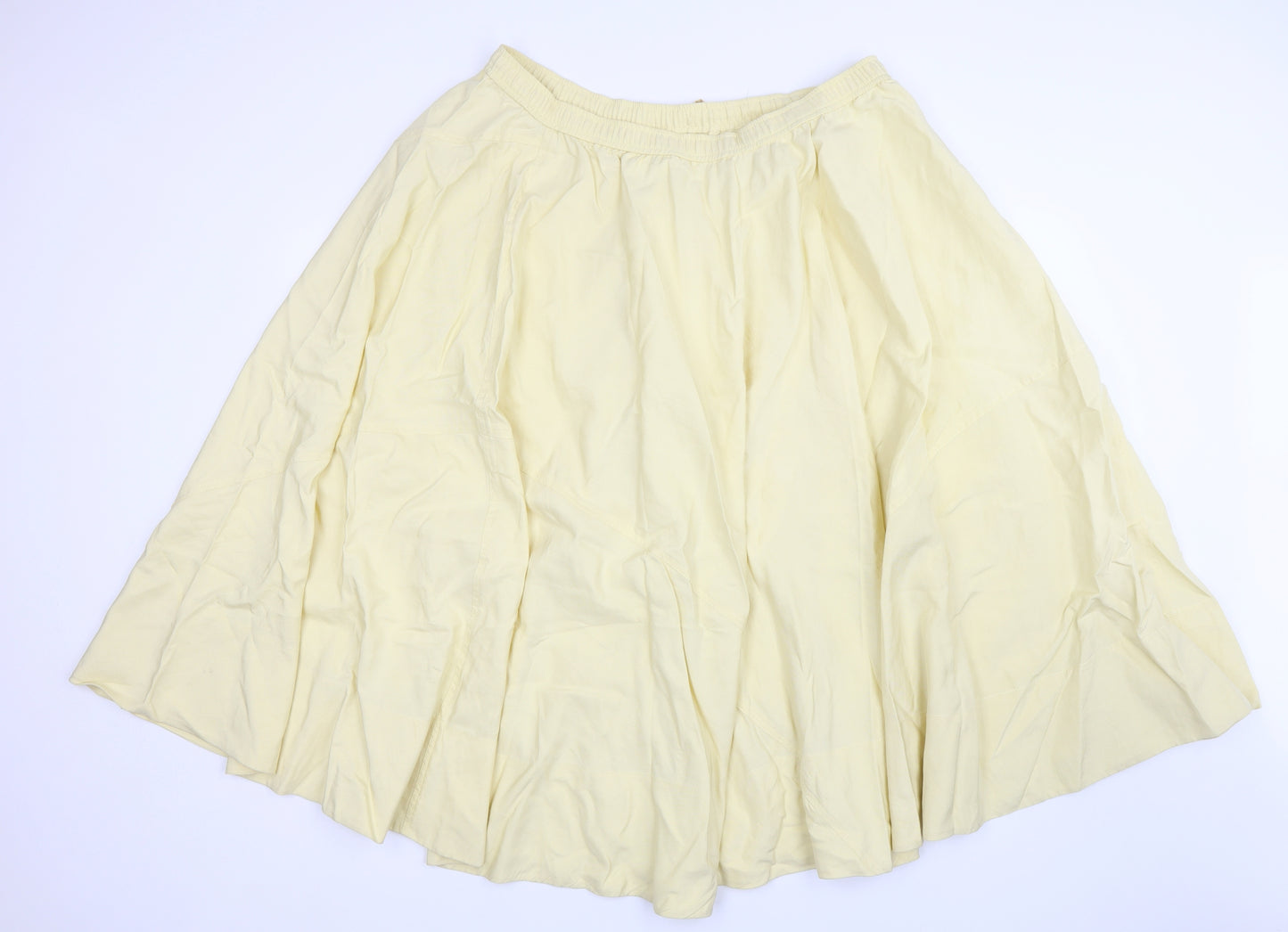 DKNY Pure Womens Yellow   Flare Skirt Size L