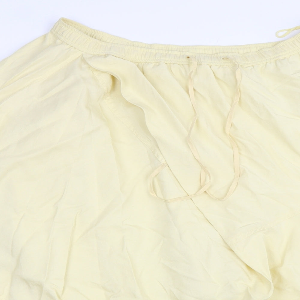 DKNY Pure Womens Yellow   Flare Skirt Size L