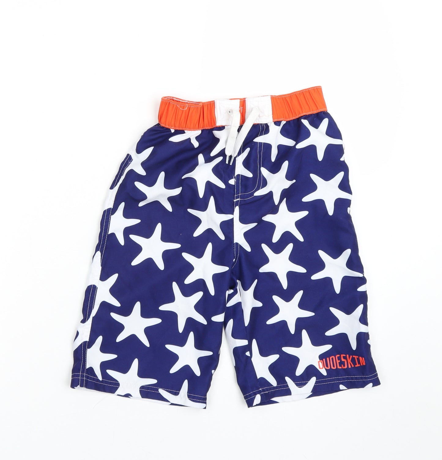 Preworn Boys Blue Floral  Bermuda Shorts Size 6-7 Years