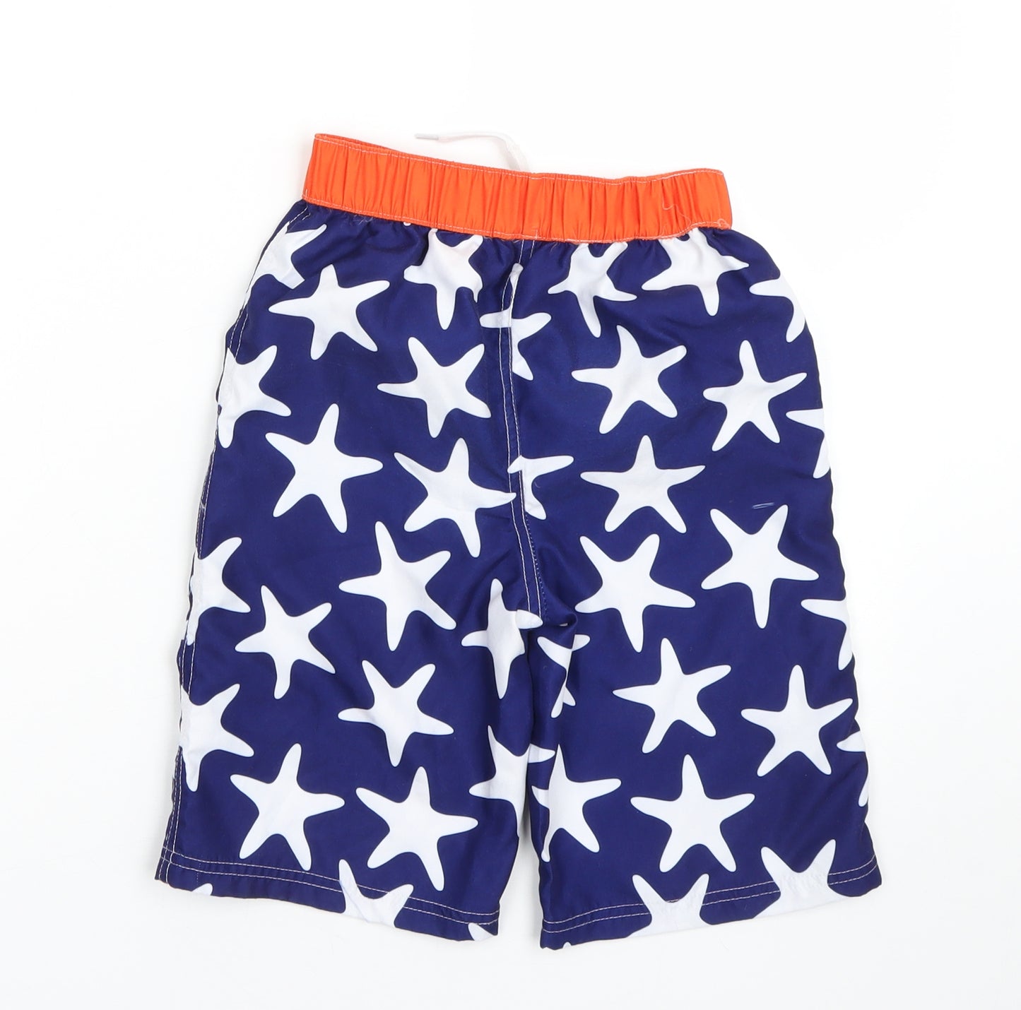 Preworn Boys Blue Floral  Bermuda Shorts Size 6-7 Years