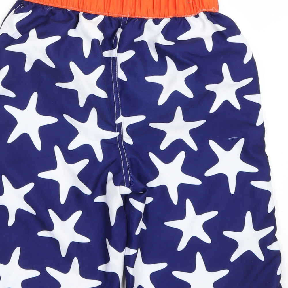 Preworn Boys Blue Floral  Bermuda Shorts Size 6-7 Years