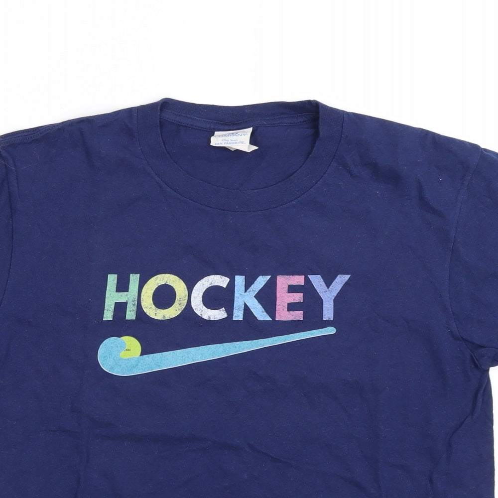 Port & Company Boys Blue   Basic T-Shirt Size 11-12 Years  - Hockey