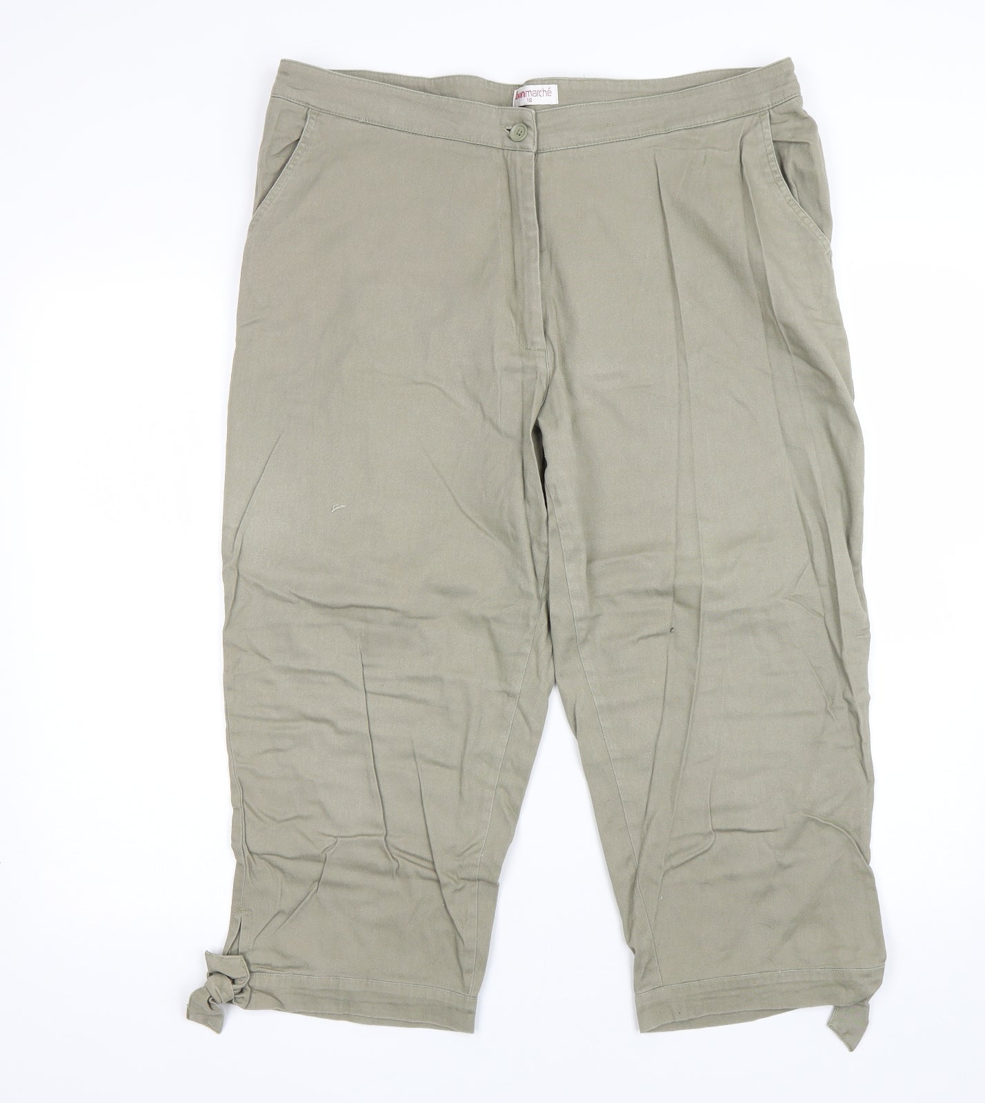 Bonmarche Womens Green   Cut-Off Shorts Size 18