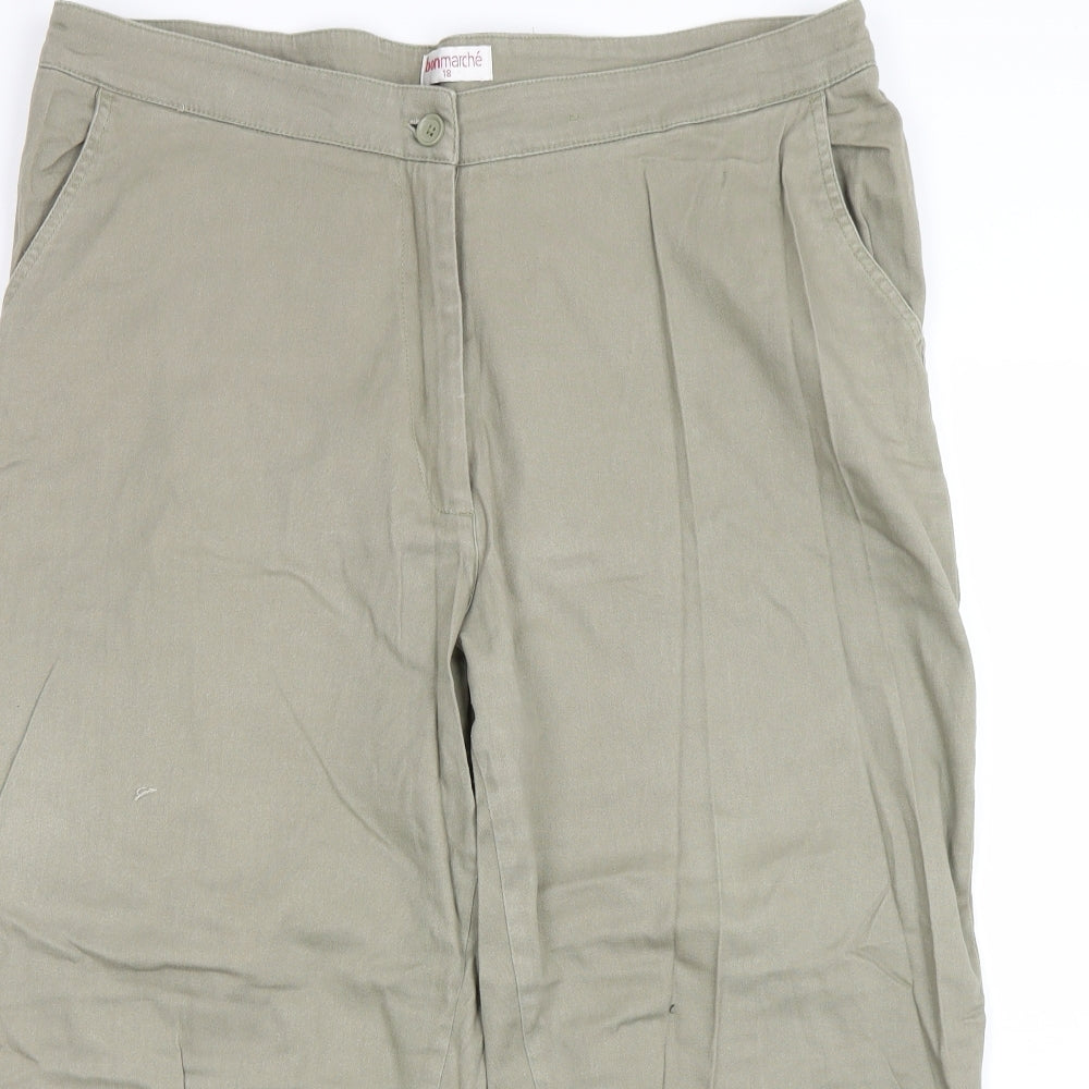 Bonmarche Womens Green   Cut-Off Shorts Size 18