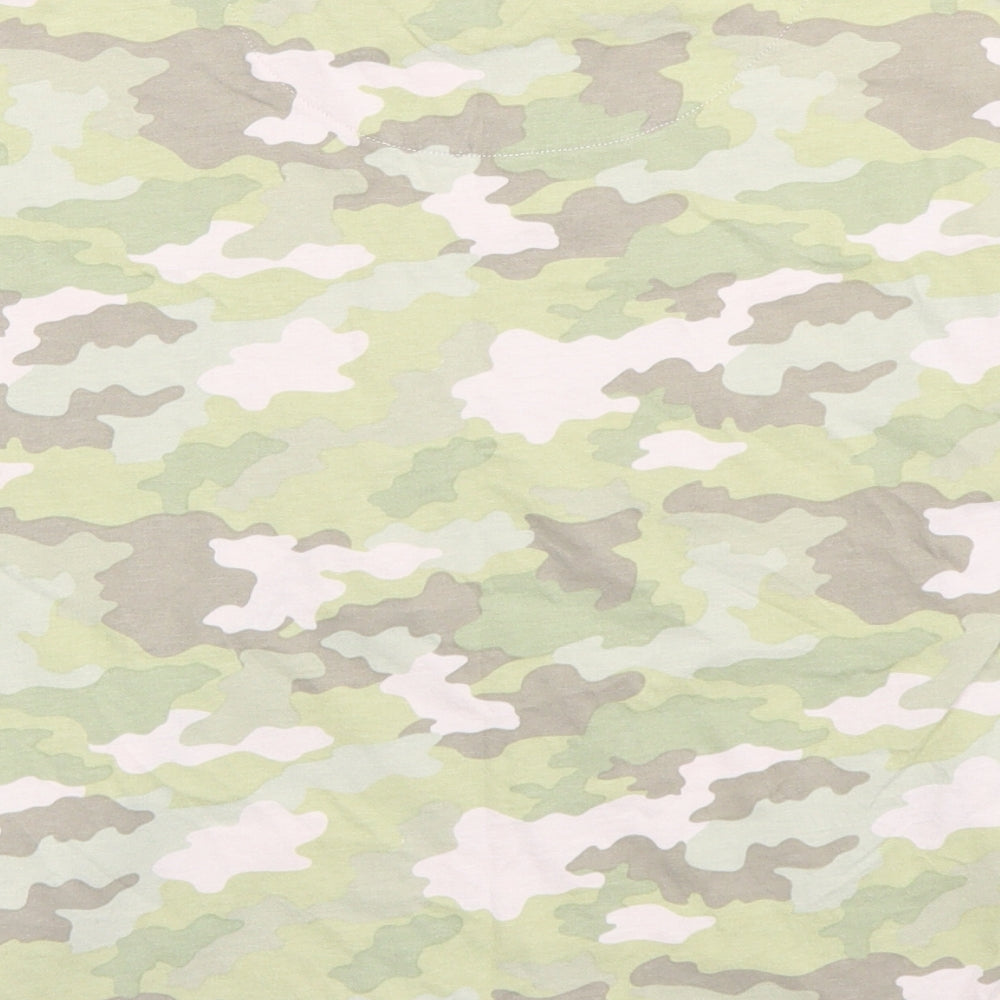 M&S Girls Green Camouflage  Basic T-Shirt Size 10-11 Years