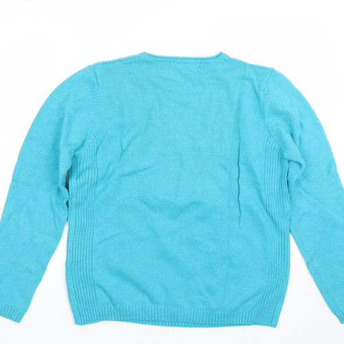 isle essentials Womens Blue   Pullover Jumper Size M