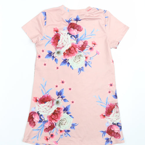 Shien Womens Pink Floral  Basic T-Shirt Size 6