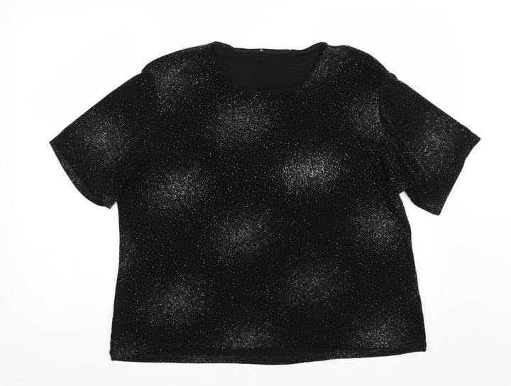 Bonmarche Womens Black Basic T-Shirt Size L
