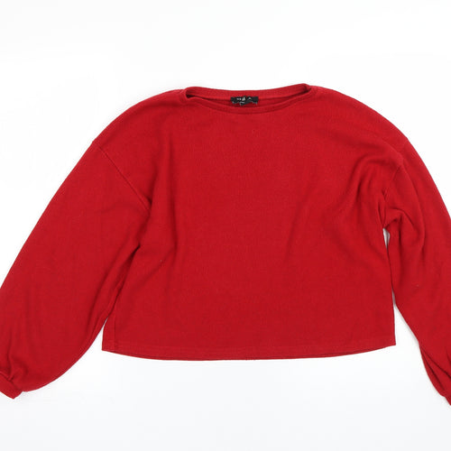 New Look Womens Red   Pullover Sweatshirt Size S