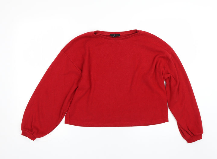 New Look Womens Red   Pullover Sweatshirt Size S