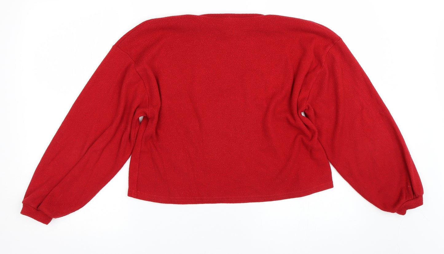 New Look Womens Red   Pullover Sweatshirt Size S