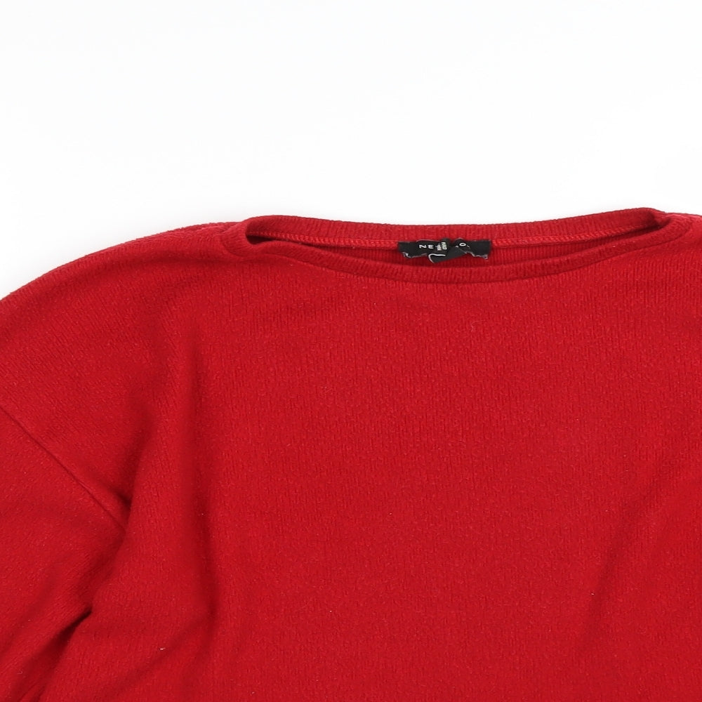 New Look Womens Red   Pullover Sweatshirt Size S