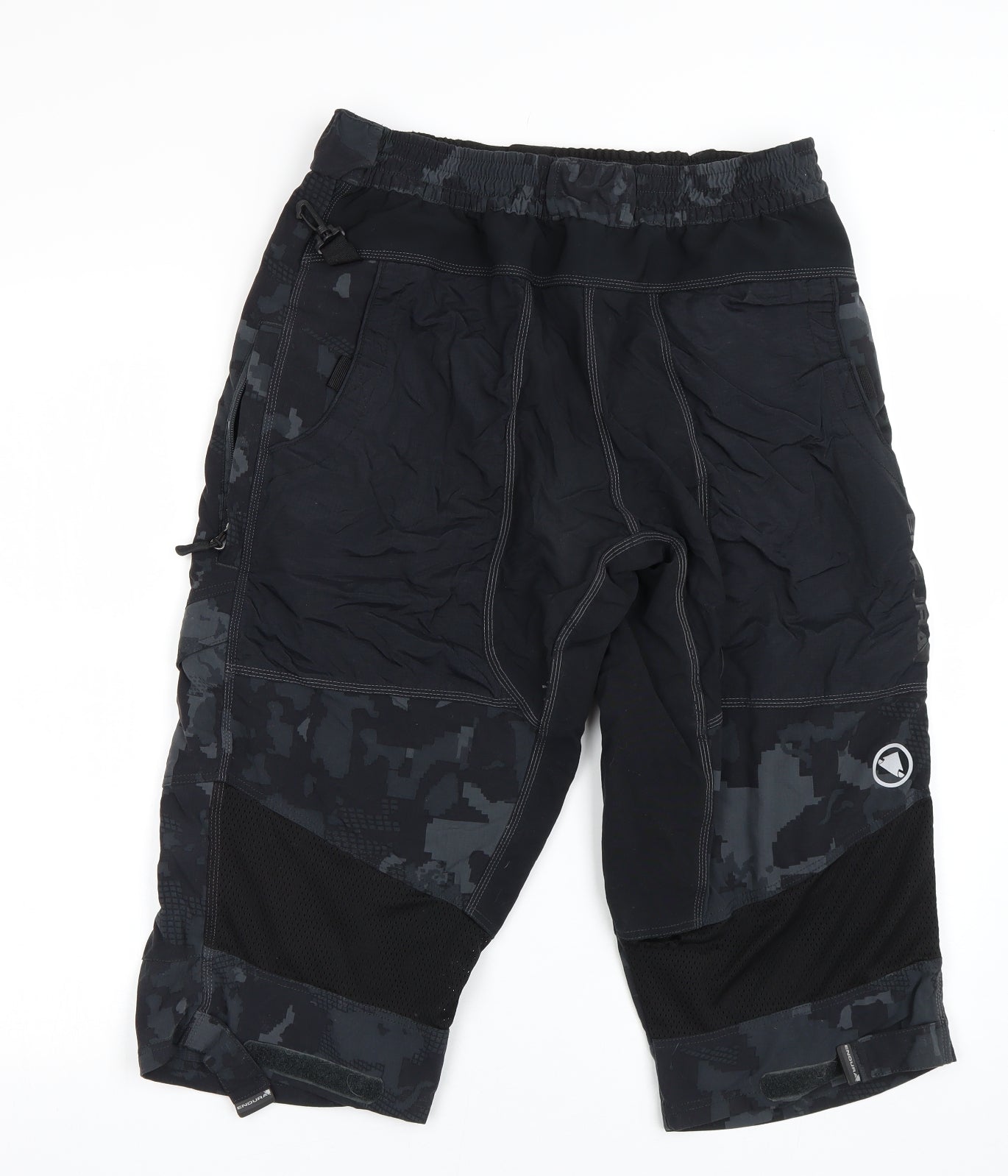 Endura Mens Black Camouflage  Cargo Shorts Size L