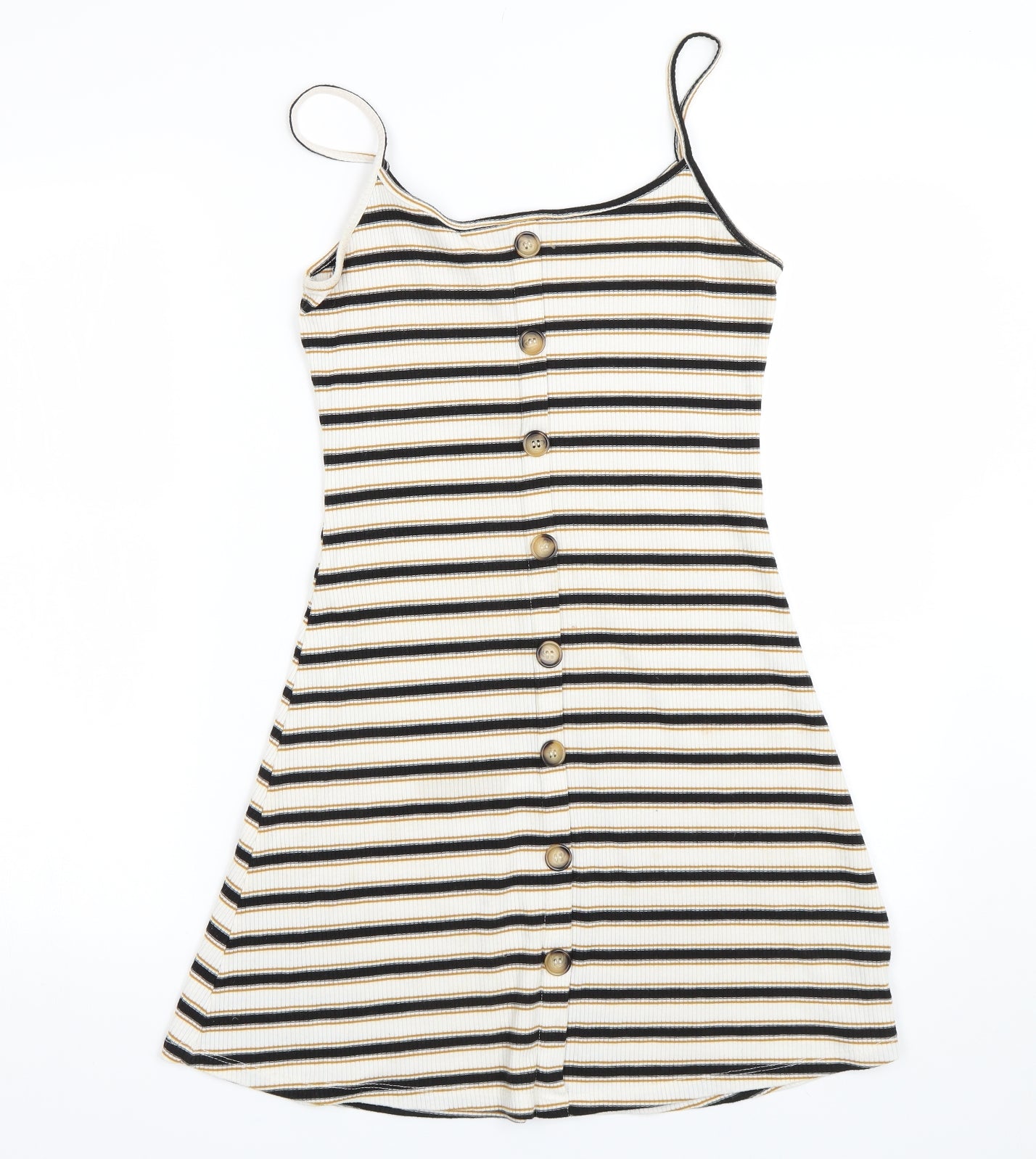 Primark Womens White Striped  Tank Dress  Size 12