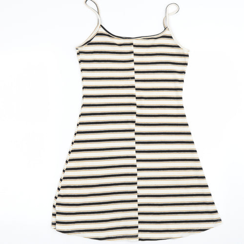 Primark Womens White Striped  Tank Dress  Size 12