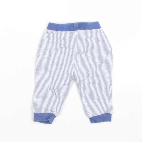 Matalan Boys Blue Striped  Sweatpants Trousers Size 3-6 Months
