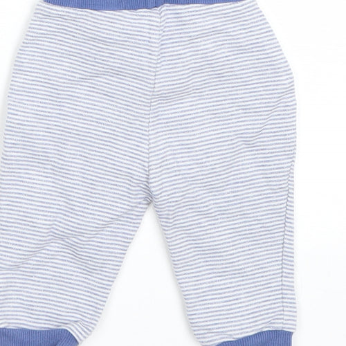 Matalan Boys Blue Striped  Sweatpants Trousers Size 3-6 Months