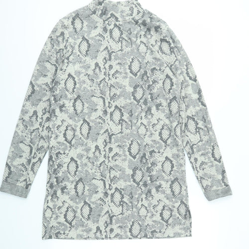 F&F Womens Grey Animal Print  Fit & Flare  Size 8