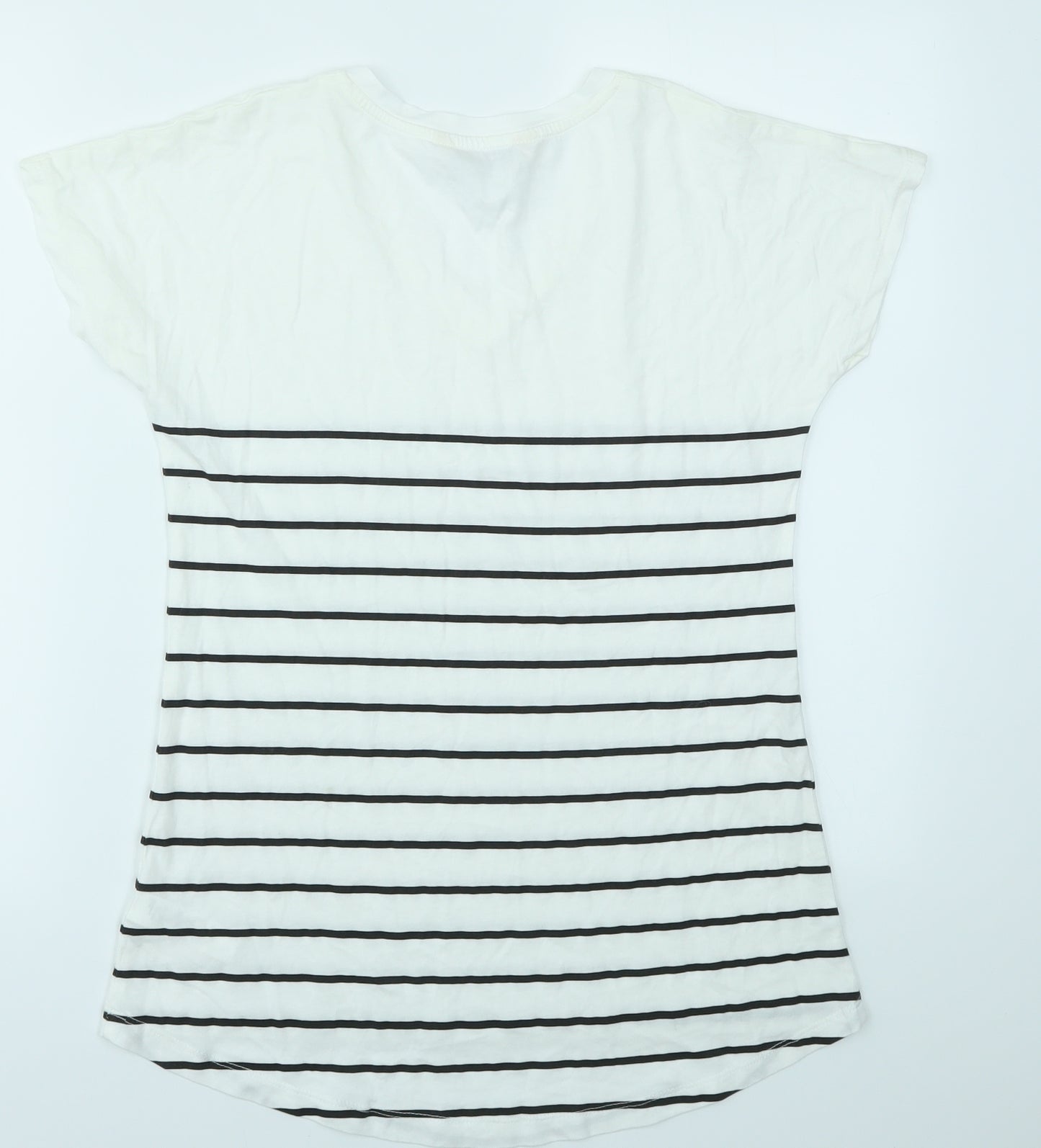 F&F Womens Multicoloured Striped  Basic T-Shirt Size 10