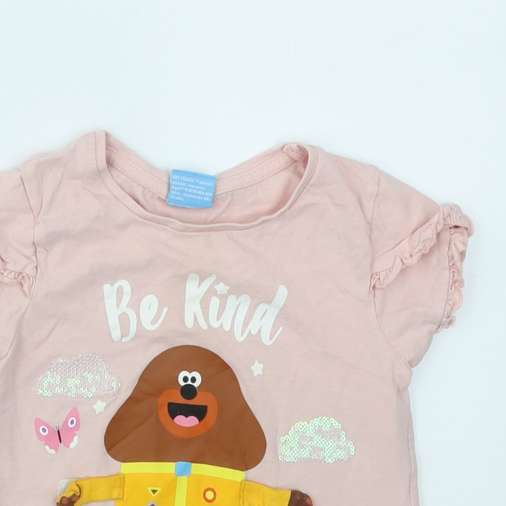 TU Girls Pink   Basic T-Shirt Size 4-5 Years