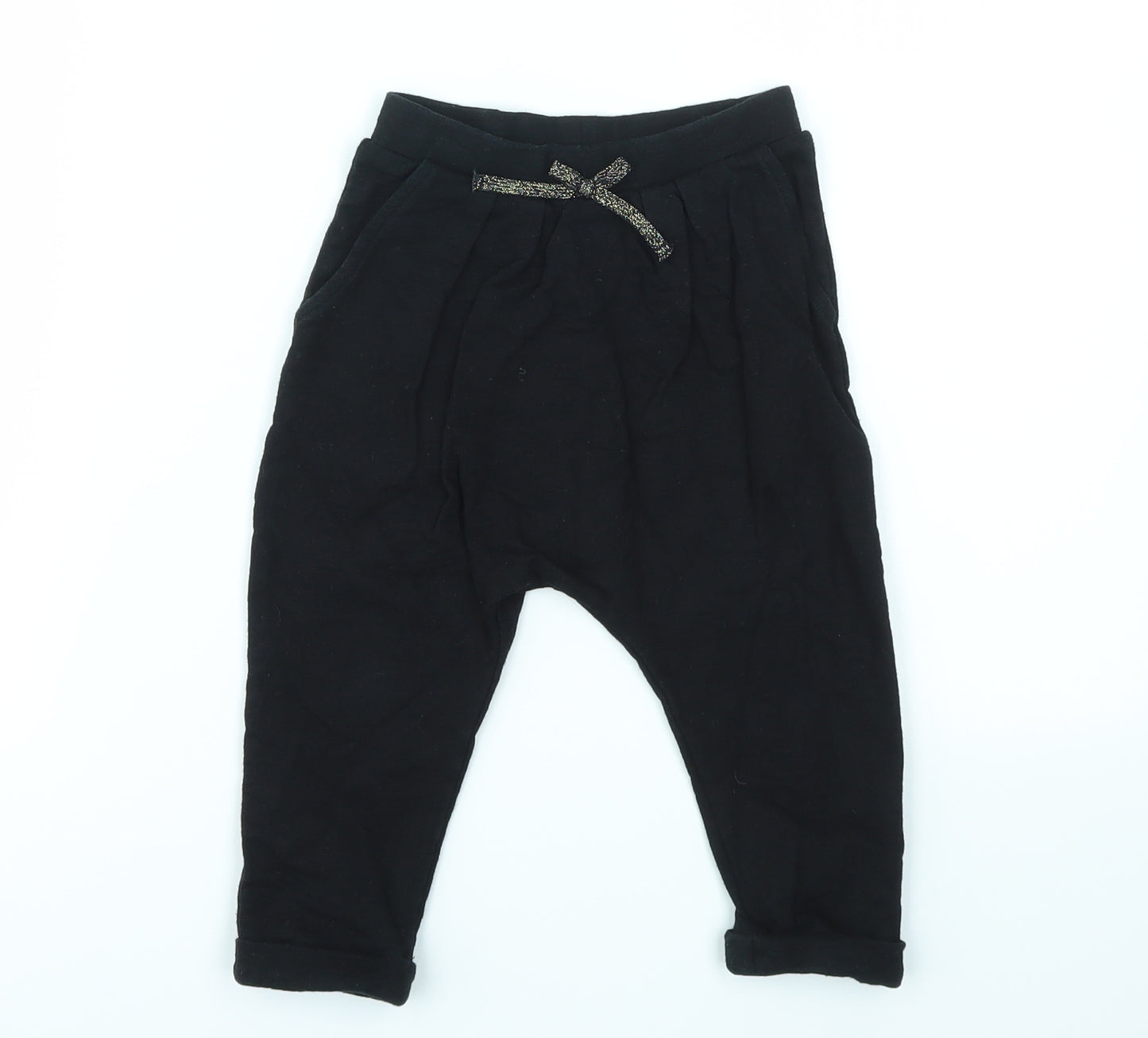NEXT Girls Black   Capri Trousers Size 12-18 Months