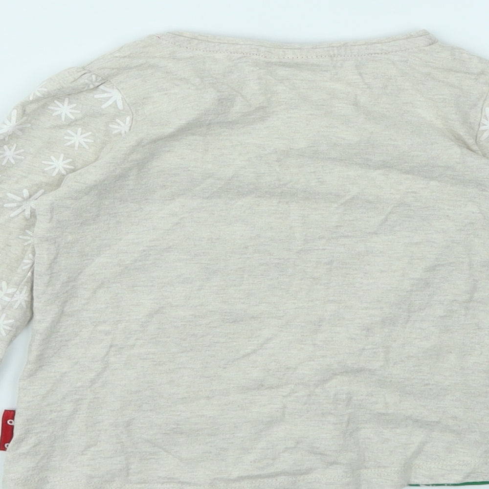 TU Girls Beige Animal Print  Basic T-Shirt Size 2-3 Years