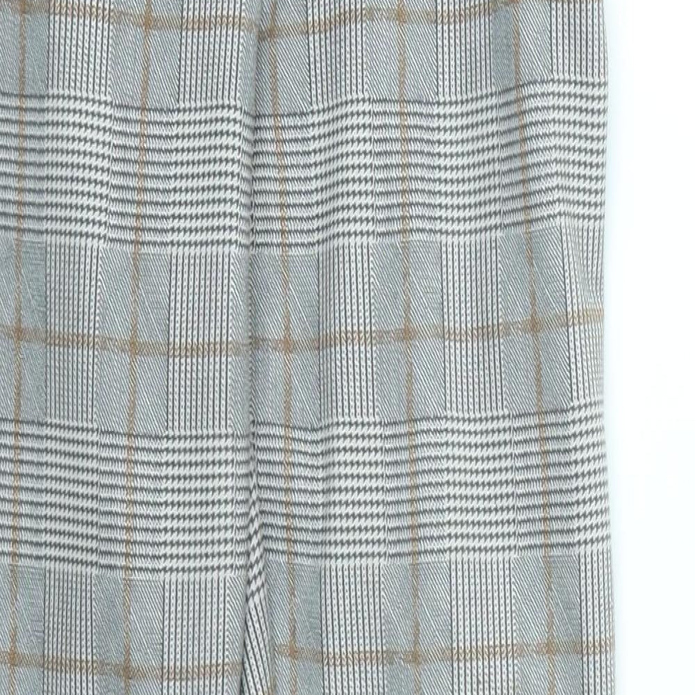 Zara Womens Multicoloured Check  Jegging Trousers Size S L28 in - stretch waistband