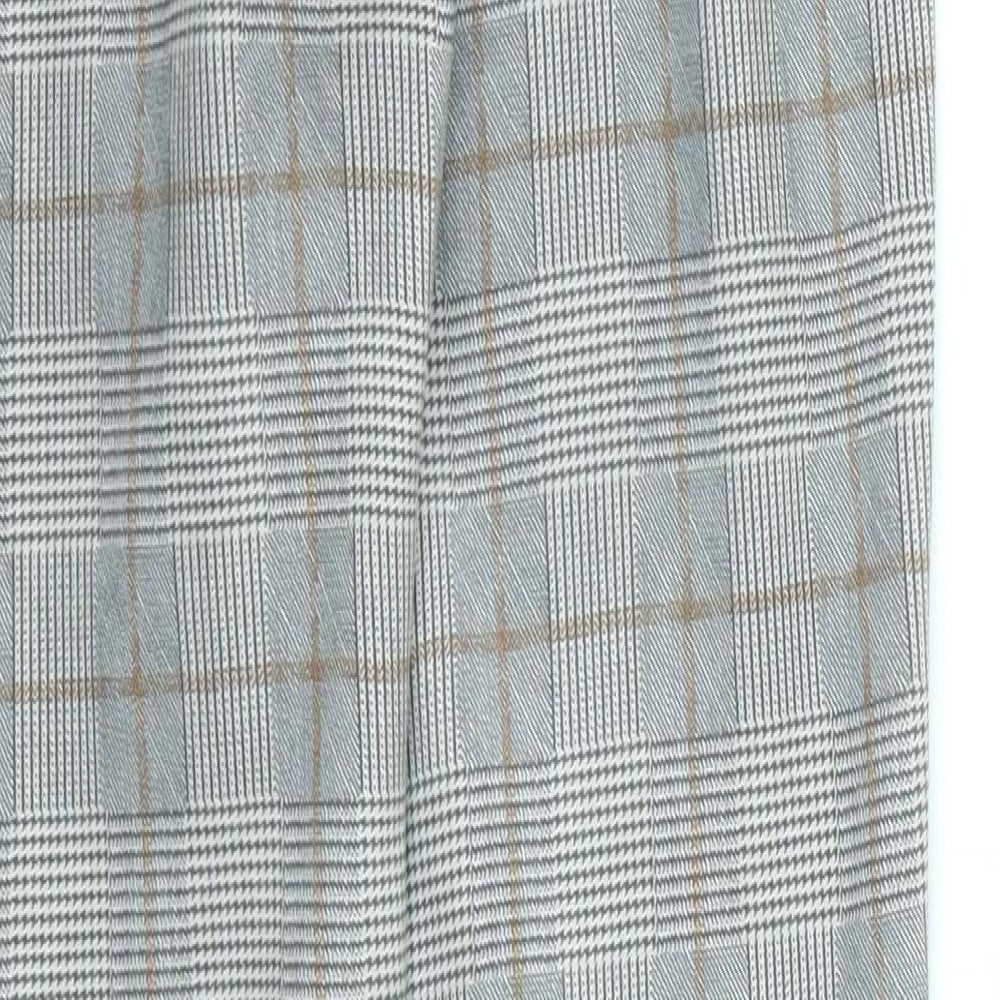 Zara Womens Multicoloured Check  Jegging Trousers Size S L28 in - stretch waistband