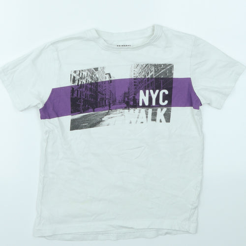 Primark Boys White   Basic T-Shirt Size 9-10 Years